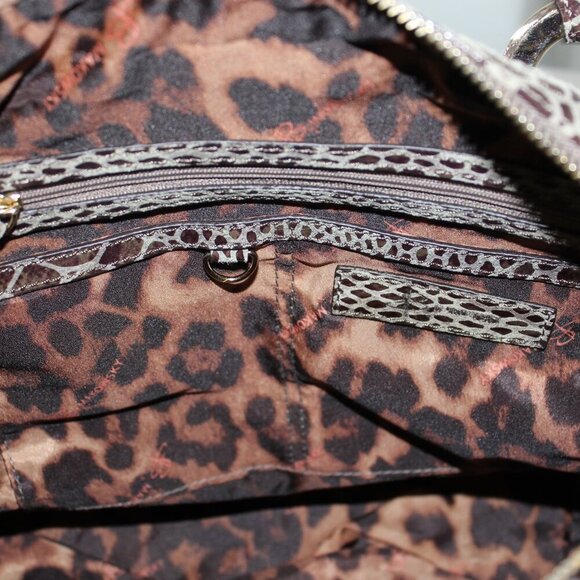 b. Makowsky Womens Margot Shopper Tote Truffle Snakeskin Leather Bag NWT - Picture 10 of 12